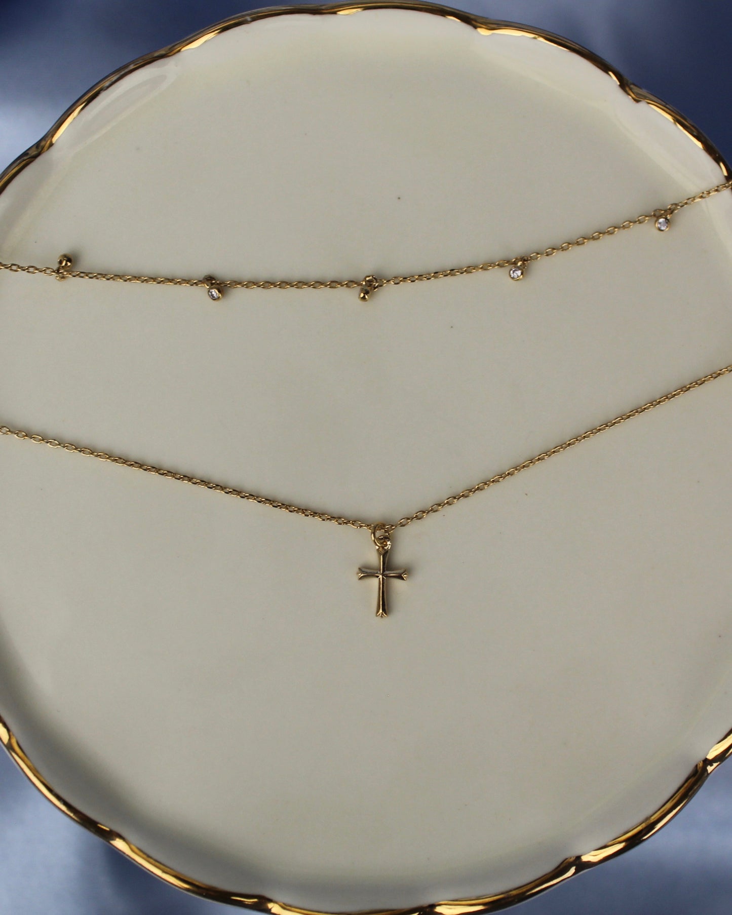 Layered Cross Necklace